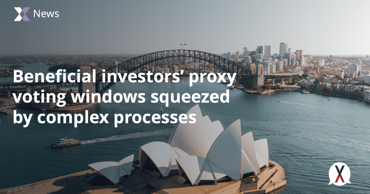 Beneficial investors in Australian/New Zealand companies have just five to seven days to respond to shareholder meeting notifications, new research shows