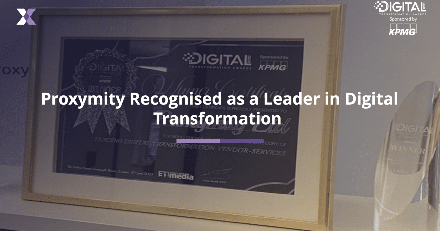 Proxymity Honoured with ‘Leading Digital Transformation Vendor – Services Award’ at Digital Transformation Awards 2023