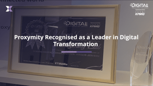 Proxymity Honoured with ‘Leading Digital Transformation Vendor – Services Award’ at Digital Transformation Awards 2023