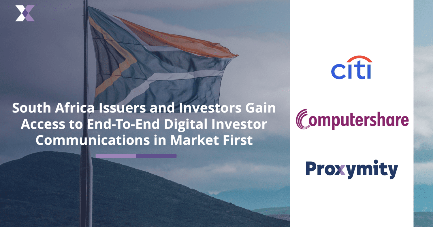 South Africa Issuers and Investors Gain Access to End-To-End Digital Investor Communications in Market First