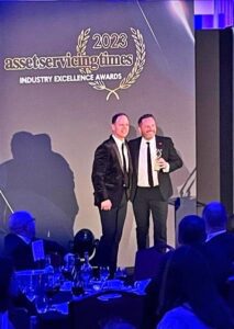 Proxymity Chief of Staff, Steve Johnson collects Asset Servicing Times Awards 2023 