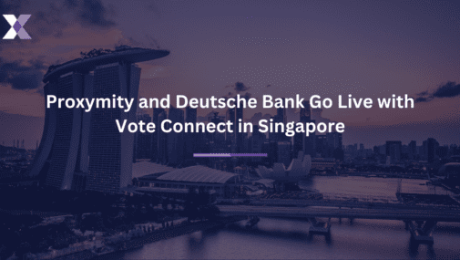 Proxymity and Deutsche Bank Extend Their Partnership with Singapore Market Deployment