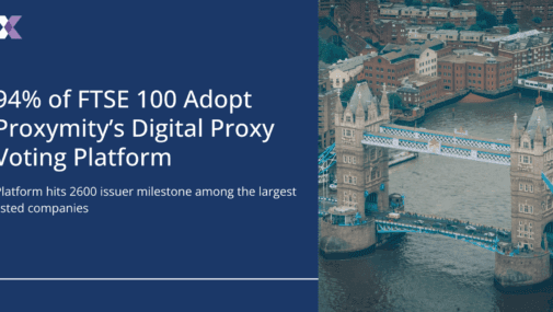 Proxymity adopted by 94% of FTSE 100