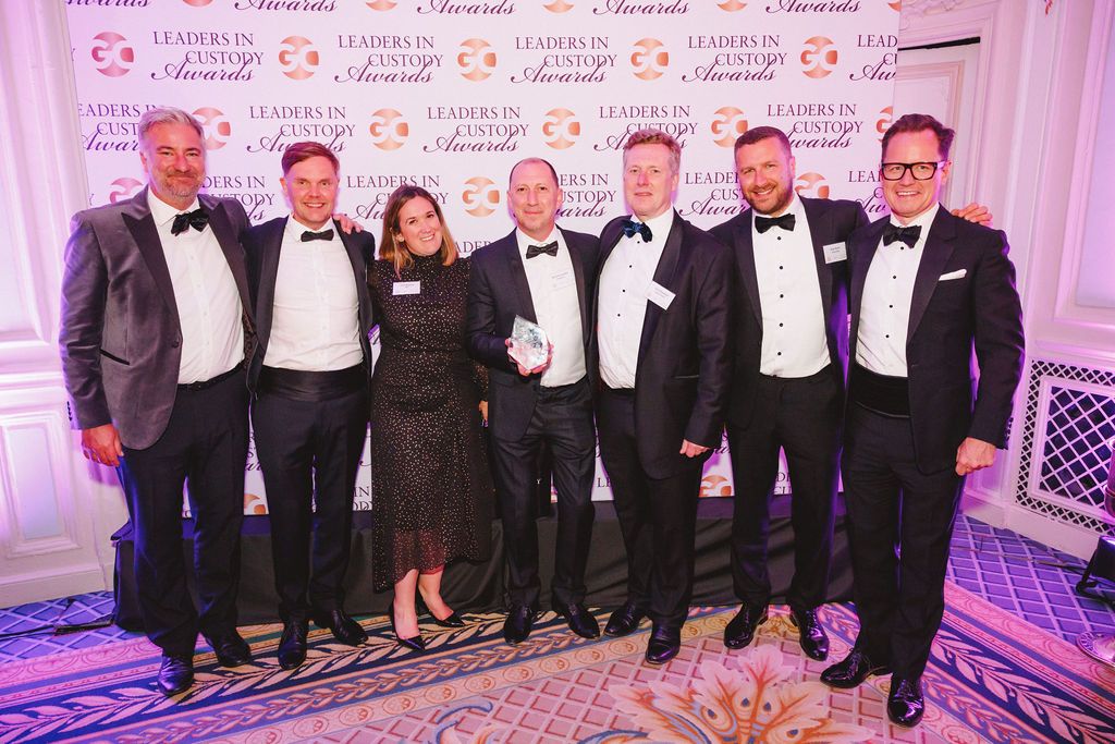 Team Proxymity with BNY and JP Morgan winning Fintech of the Year at the Global Custodian Awards
