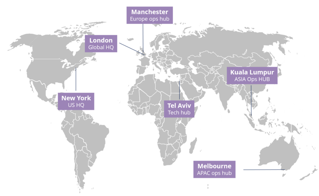Proxymity global footprint - office locations